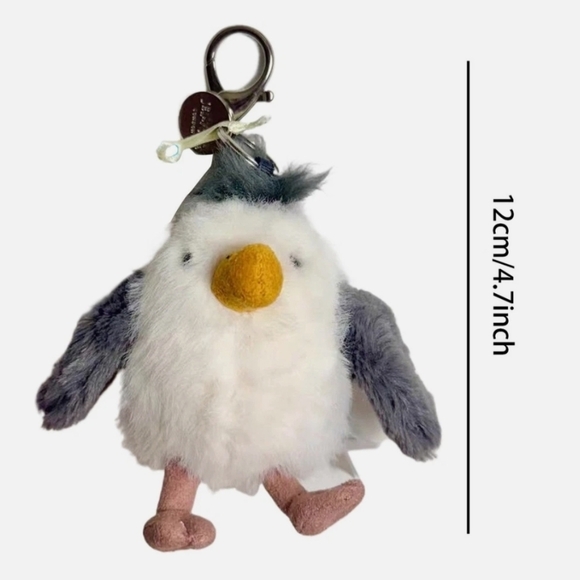 Jellycat Chip Seagull Bag Charm Soft & Plush 4.7